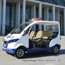 High Quality Mini 4 Passenger Electric Closed Style Street Laminated Glass Police Patrol Car with Ce